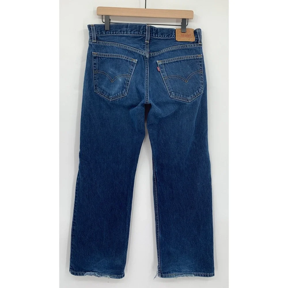 Vintage Levis 529 Jeans Mens 32x30 Blue Low Rise Straight 90s Fade Made USA